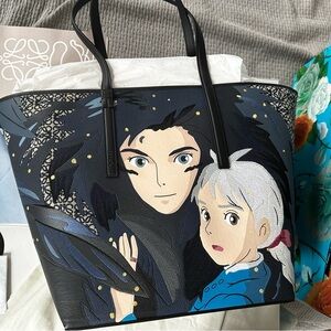 Loewe Black and Blue Artistic Tote